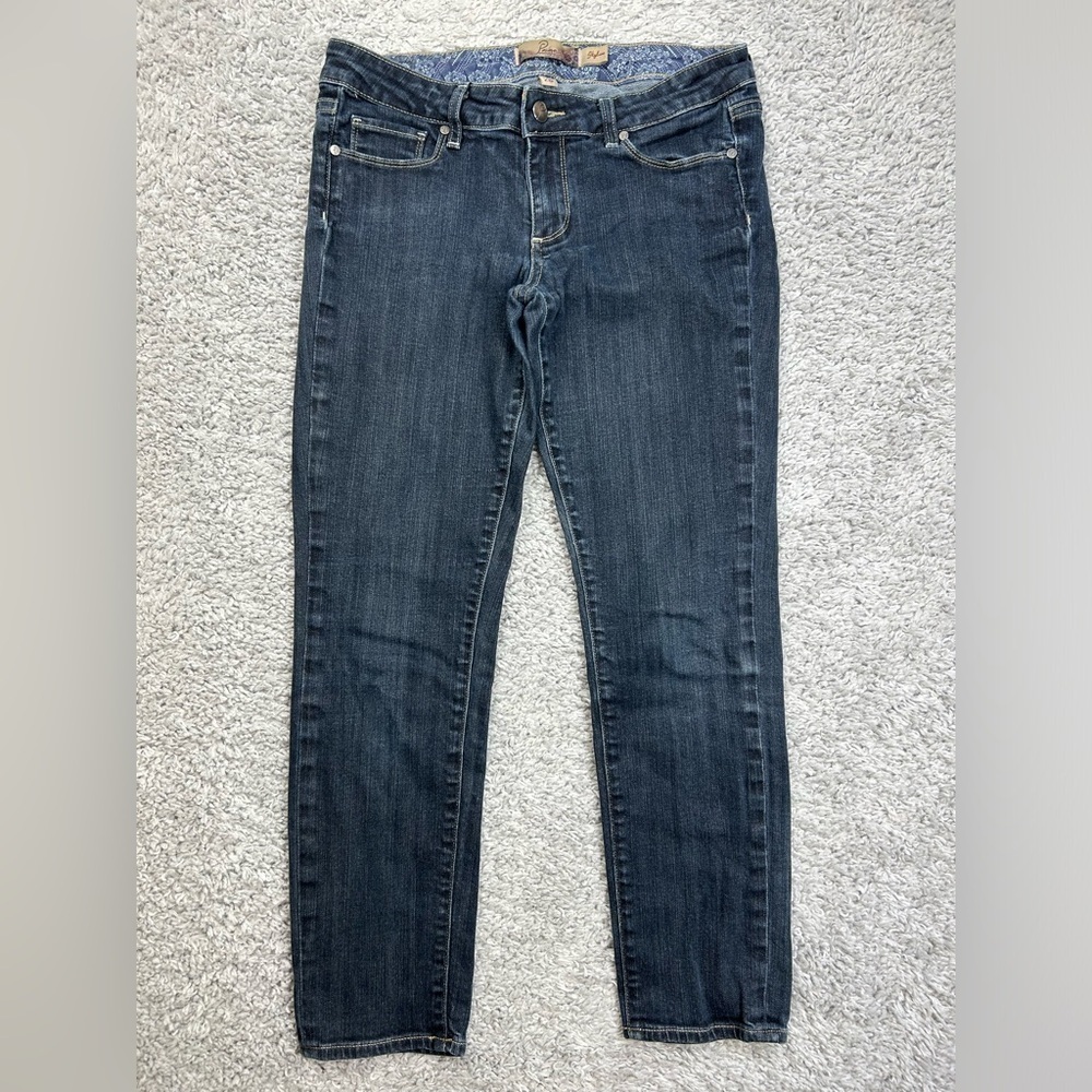 Paige Jeans Womens 28 Skyline Straight Dark Wash Made in USA Night Out Party
